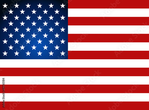 Naklejka na drzwi American Flag for Independence Day. Vector illustration.