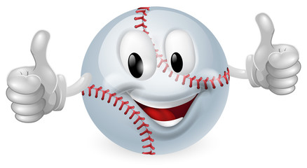 Poster - Baseball Ball Mascot