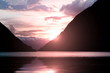 Sonnenaufgang am Fjord