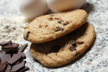 chocolate chip cookies baking