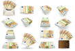 full set of fifty euros banknotes
