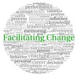 Facilitating Change concept in word tag cloud