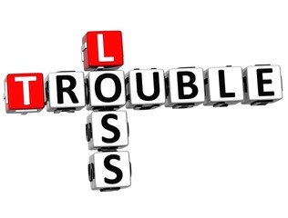 Aufkleber - 3D Loss Trouble Crossword