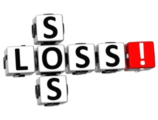 Aufkleber - 3D SOS Loss Crossword