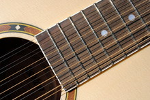 Close-up Of An Acoustic Twelve Strings Guitar