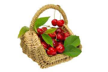 Sticker - Kirschen im Korb - cherries in basket 01