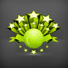 Wall Mural - Tennis emblem, vector