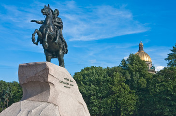 Monument to Peter I in St-Petersburg, Russia