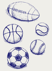 Sticker - Set sport balls