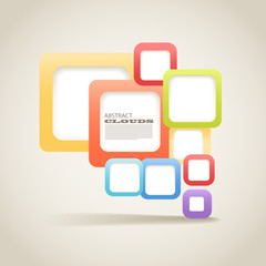Poster - Abstract Background of color boxes with blank area for any conte
