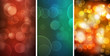 Three abstract Bokeh backgrounds