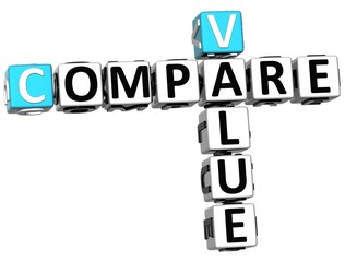 Leinwandbilder - 3D Value Compare Crossword