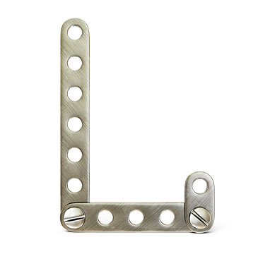 construction  letter isolated on a white background
