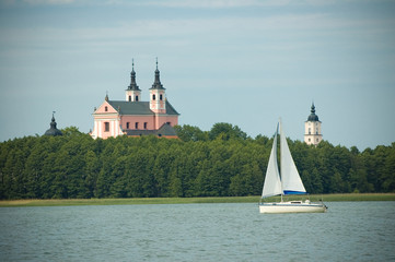 Poster - Sailboat on Wigry Lake