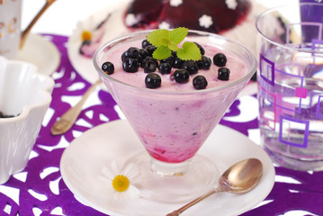 Wall Mural - blueberry dessert