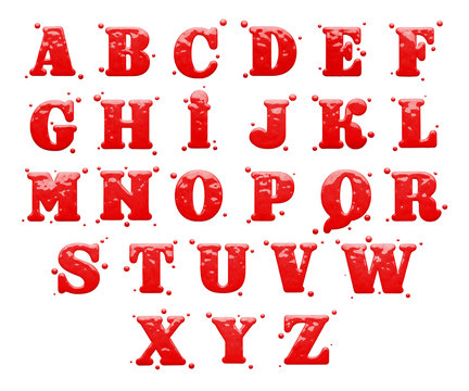 Red paint letter
