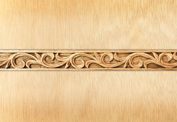 Wall Mural - flower carved frame