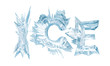 canvas print picture - Ice crystal letters. The Word - Ice