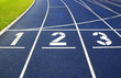 First second and third on a tartan race track as numbers, business concept