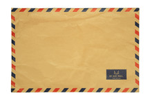 Classic Vintage Envelope On White Background