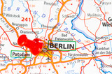 Fototapeta Mapy - Berlin on a map