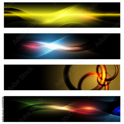 banners, colorful set.