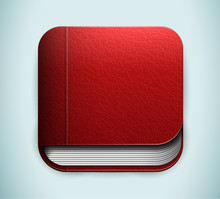 Red Book Icon. Vector Illustration.