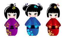 Cute Kokeshi Dolls