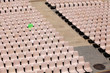 The green V.I.P chair, lined up for concert or speach event