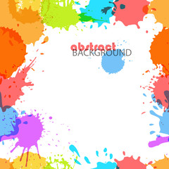 Aufkleber - Color ink blots seamless background