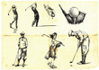 collection of hand-drawn Golf