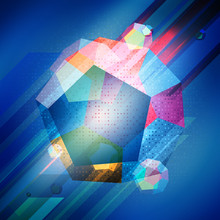 Abstract Background With Dodecahedron