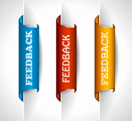 Aufkleber - 3 paper stickers tag for feedback button