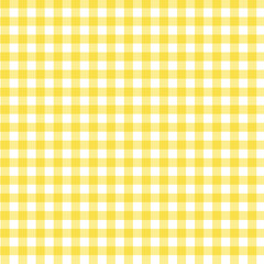 Wall Mural - Yellow Gingham Fabric Background