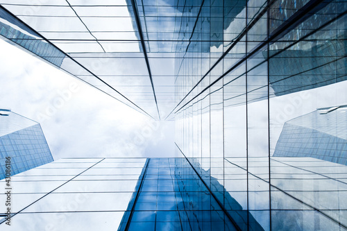 Fototapeta do kuchni modernes Hochhaus mit Spieglung - Büros