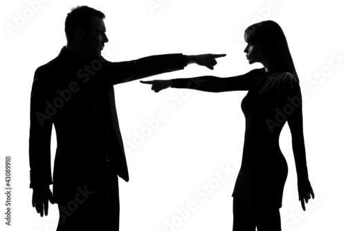 Fotografering one couple man and woman Criticism concept