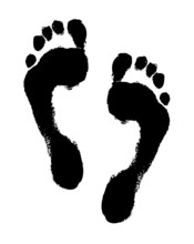 Texture Of Human Footprint