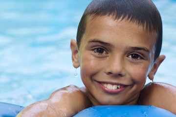 children having fun at swimming-pool