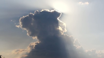 Sun behind a cloud