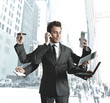 © alphaspirit - Businessman multitasking