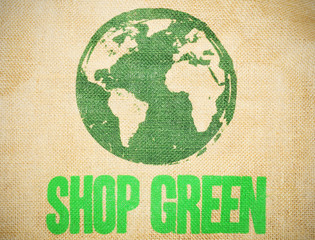 Wall Mural - shop green