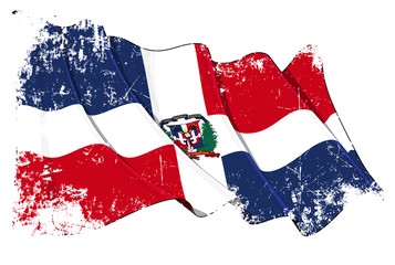 Dominican Republic Flag Grunge