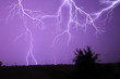 Lightning bolt at night.