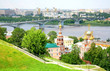 July view of Stroganov church Nizhny Novgorod Russia