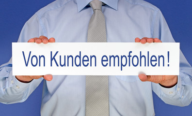 Poster - Von Kunden empfohlen