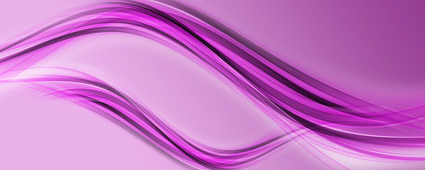 Fototapete - Romantic wave panorama background design illustration
