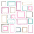 Seamless photo frame set pattern in vector