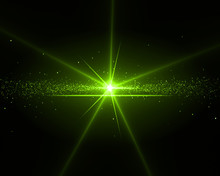 Background With A Green Star