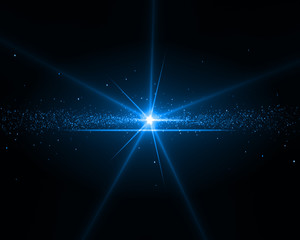 Poster - Background with a blue star