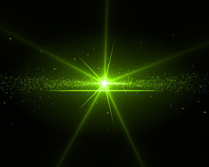 Poster - Background with a green star